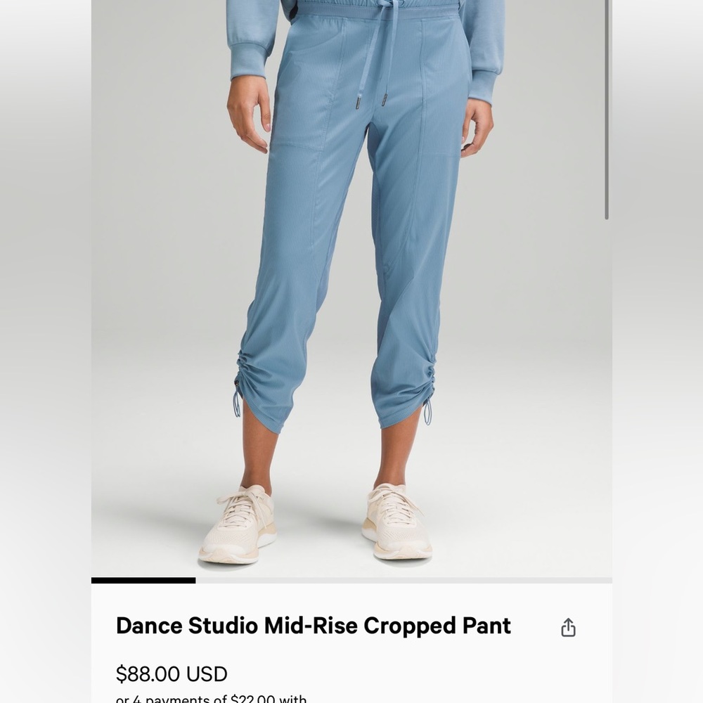 Lululemon dance studio mid rise, crop pant